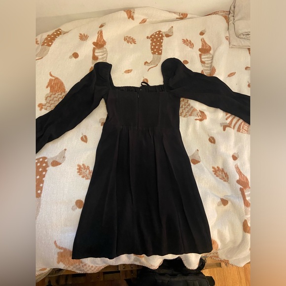 Sunday Best Delilah Long Sleeve Mini Dress Black - Picture 2 of 4